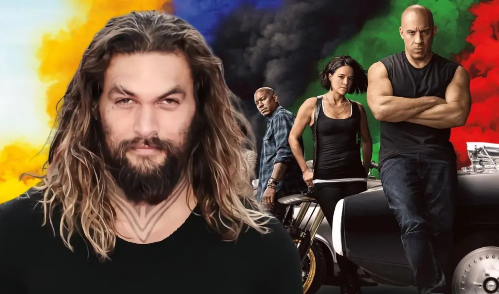 Jason Momoa sería un imponente villano en Rápidos y furiosos 10, y se uniría a Vin Diesel y demás miembros del cast. Foto: composición/difusión/Universal Studios