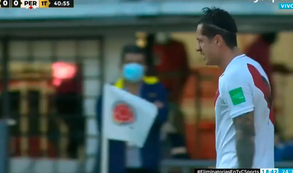 Gianluca Lapadula sufre fuerte golpe que lo dejó sangrando. Foto: captura TyC Sports
