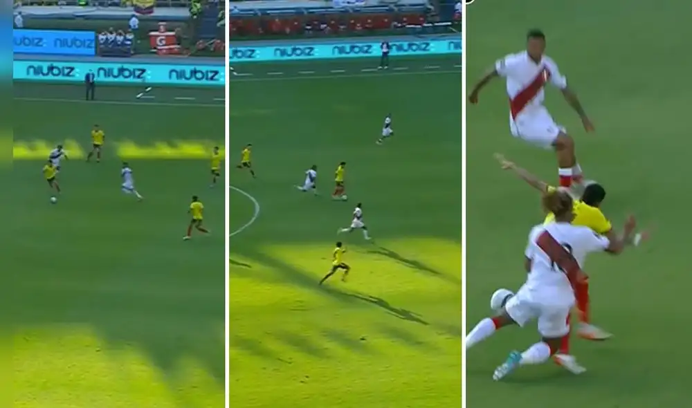 Colombia tuvo la última del primer tiempo. Foto: captura SporTV