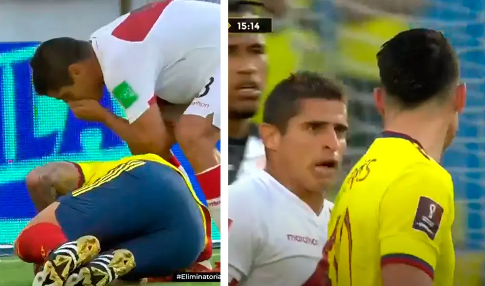Aldo Corzo "se prendió" contra James por intentar fingir una falta. Foto: captura América TV Aldo Corzo "se prendió" contra James por intentar fingir una falta. Foto: captura América TV