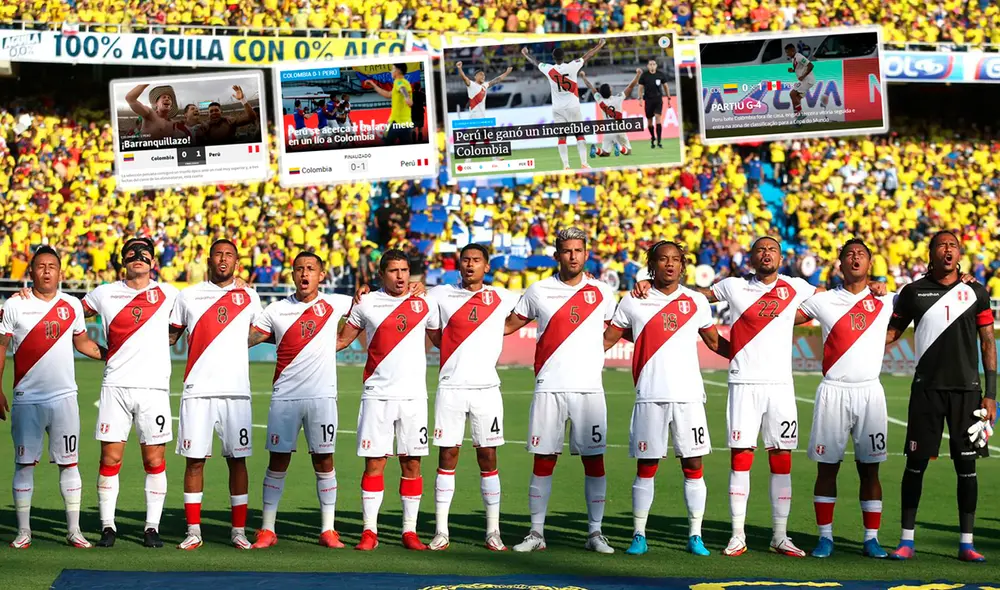 Los titulares de la prensa deportiva tras el triunfo de Perú sobre Colombia. Foto: composición/ selección peruana / capturas diarios web Los titulares de la prensa deportiva tras el triunfo de Perú sobre Colombia. Foto: composición/ selección peruana / capturas diarios web