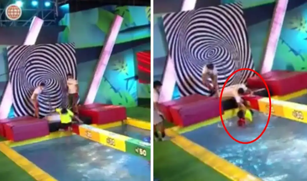 Momentos de angustia se vivieron durante uno de los juegos del programa. Foto: captura de América TV Momentos de angustia se vivieron durante uno de los juegos del programa. Foto: captura de América TV