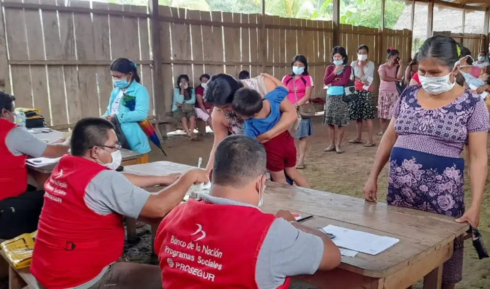 Los primeros puntos de pago serán los poblados de Pampaentsa, en el distrito de El Cenepa. Foto: Midis Los primeros puntos de pago serán los poblados de Pampaentsa, en el distrito de El Cenepa. Foto: Midis
