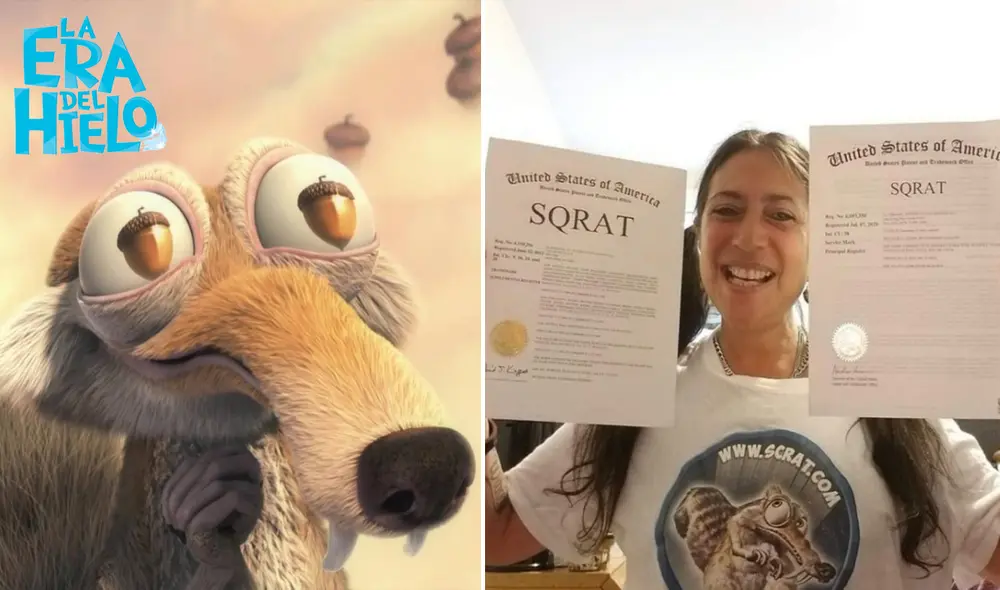 Ivy 'Supersonic' Silberstein pudo recuperar la autoría de la ardilla Scrat de La era del hielo. Foto: composición/Disney/@IWantJustice Ivy 'Supersonic' Silberstein pudo recuperar la autoría de la ardilla Scrat de La era del hielo. Foto: composición/Disney/@IWantJustice