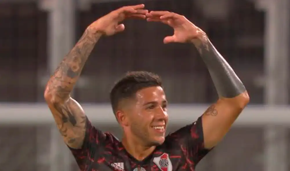 Fernández marcó el 2-0 para River Plate en el Monumental. Foto: ESPN Fernández marcó el 2-0 para River Plate en el Monumental. Foto: ESPN