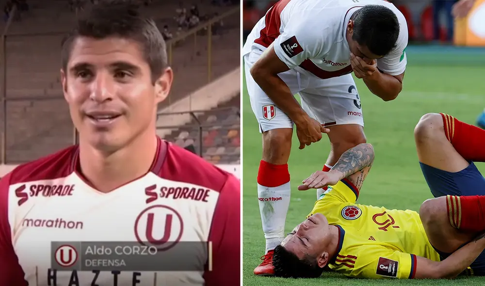 Aldo Corzo presente en la Noche Crema luego de disputar un partidazo en el Perú vs. Colombia. Foto: composición/ captura Gol Perú/ EFE