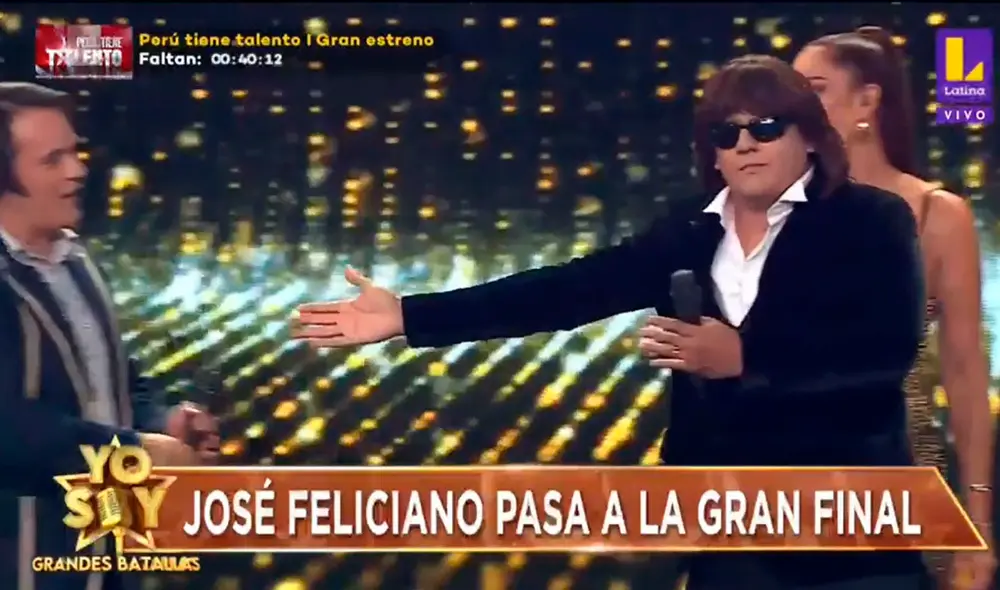José Feliciano llega a la gran final de Yo soy, grandes batallas. Foto: captura de Latina TV
