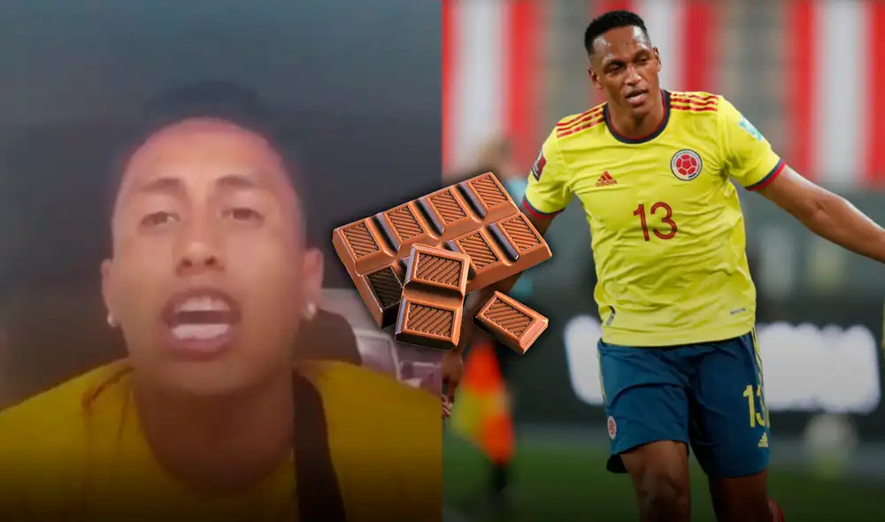 Christian Cueva cambió la letra de una canción del Grupo 5 y se la dedicó a Yerry Mina. Foto: composición/captura/EFE