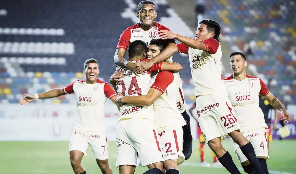 De ‘9’. El uruguayo Cayetano se estrenó con un gol de cabeza y una roja. Foto: Universitario De ‘9’. El uruguayo Cayetano se estrenó con un gol de cabeza y una roja. Foto: Universitario
