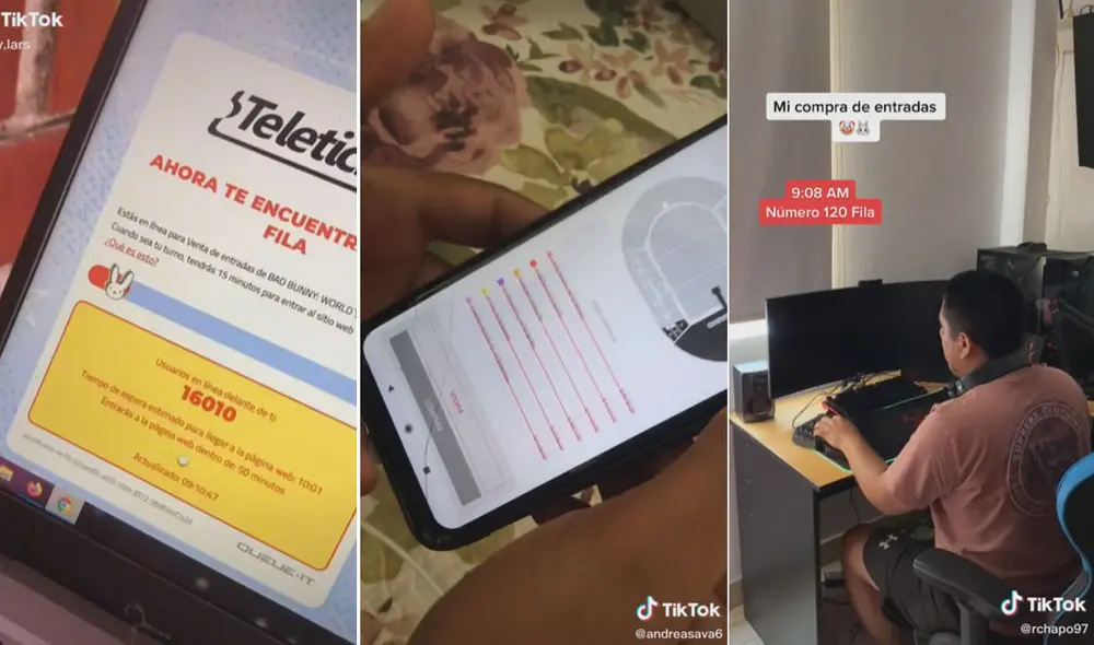 La venta de entradas para el concierto de Bad Bunny en Lima dejó todo tipo de anécdotas. Foto: captura de TikTok