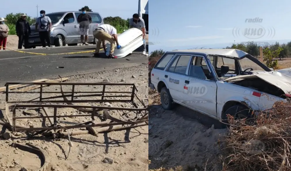 Accidente ocurrió al promediar las 4.30 de la madrugada. Triciclo terminó destruido. Foto: Composición/Radio Uno Accidente ocurrió al promediar las 4.30 de la madrugada. Triciclo terminó destruido. Foto: Composición/Radio Uno