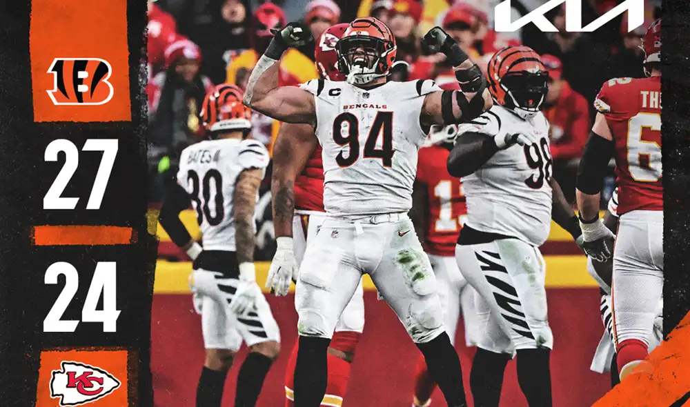 Tremenda remontada del cuadro de los Bengals. Foto: Twitter @Bengals. Tremenda remontada del cuadro de los Bengals. Foto: Twitter @Bengals.