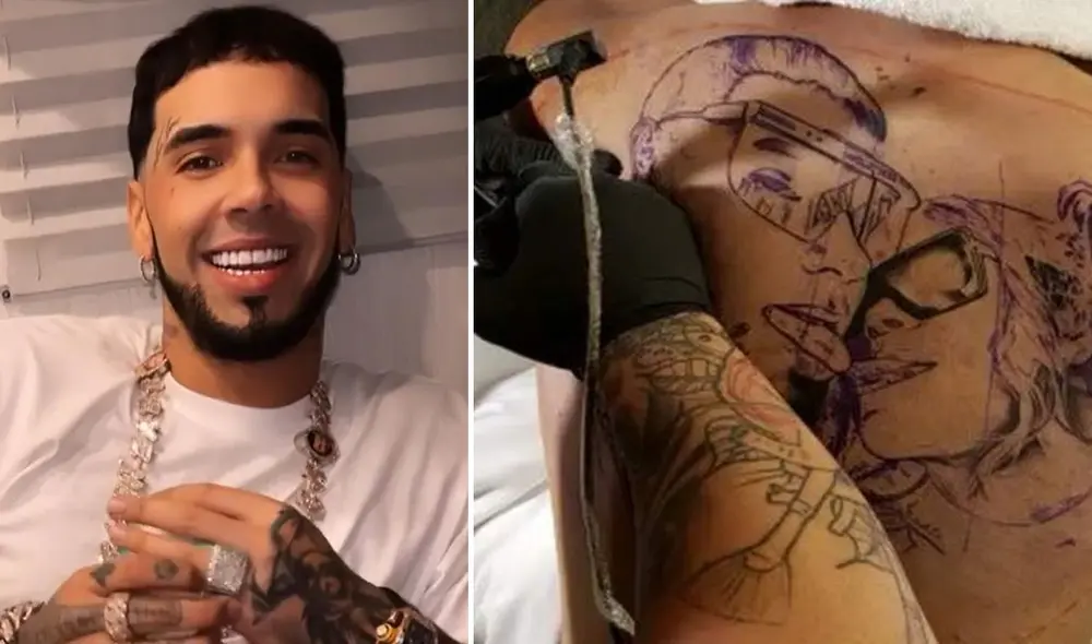 Anuel AA se realizó el tatuaje con Karol G en 2019. Foto: captura Anuel AA/Instagram