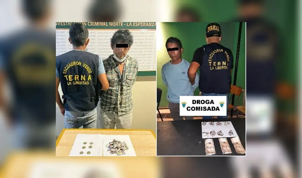 Quezada y García fueron atrapados con droga el mismo día. Foto: PNP Quezada y García fueron atrapados con droga el mismo día. Foto: PNP