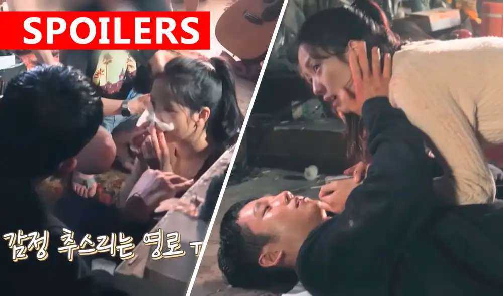 Jisoo seca sus lágrimas tras filmar una de las últimas escenas de Snowdrop. Foto: JTBC