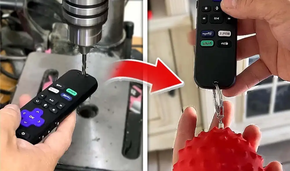 Sujeto consiguió que el mando no se perdiera, incluso cuando se metía en espacios más recónditos. Foto: captura de YouTube. Sujeto consiguió que el mando no se perdiera, incluso cuando se metía en espacios más recónditos. Foto: captura de YouTube.