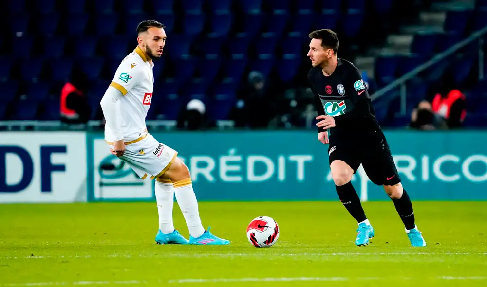 Lionel Messi juega su primer partido del 2022 como titular y con el dorsal 10. Foto: Coupe de France Lionel Messi juega su primer partido del 2022 como titular y con el dorsal 10. Foto: Coupe de France