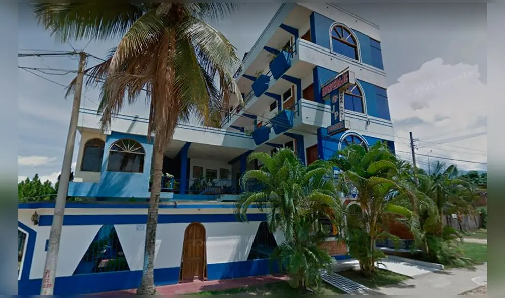 Efectivos de la Policía recogen pruebas en hospedaje. Foto: referencial/Google Maps