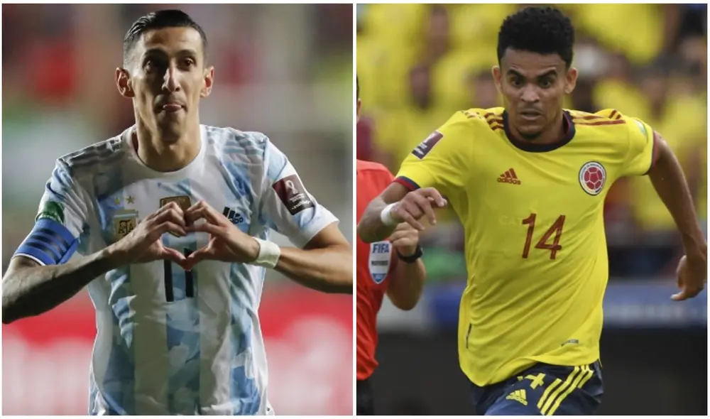 Ángel di María y Luis Díaz se perfilan como protagonistas en el Argentina vs. Colombia. Foto: composición LR/AFP