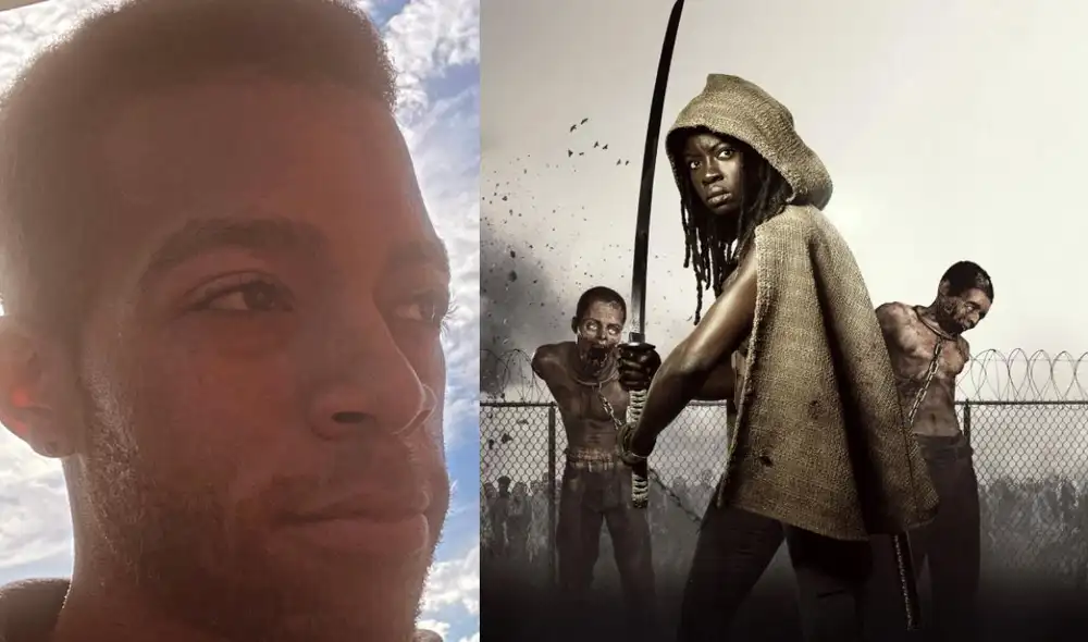 Moses J. Moseley, actor de 31 años, estuvo en seis capítulos de The walking dead. Foto: composición/Twitter/AMC