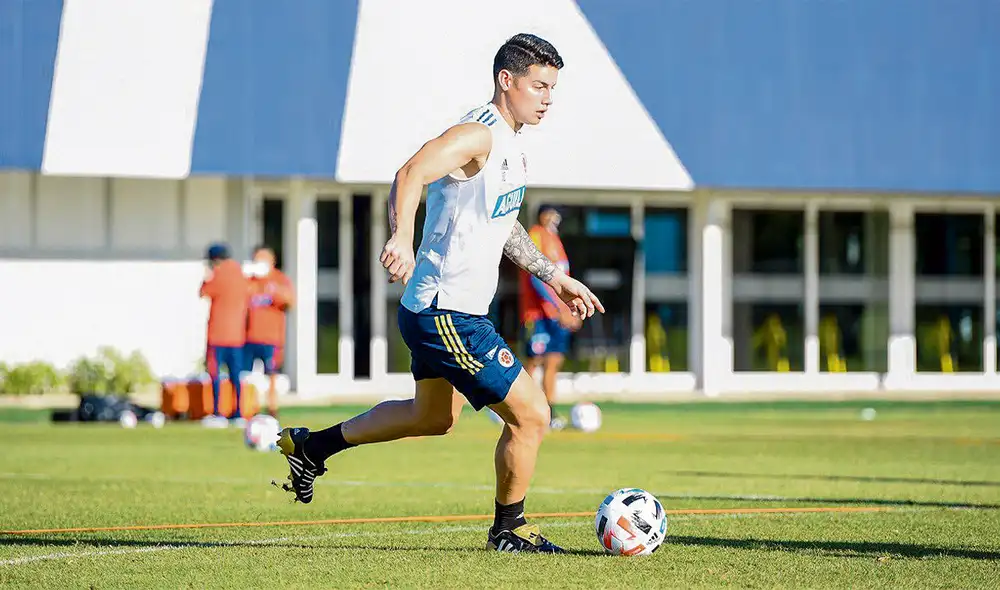 Concentrado. James Rodríguez jugará desde el pitazo inicial. Foto: difusión Concentrado. James Rodríguez jugará desde el pitazo inicial. Foto: difusión
