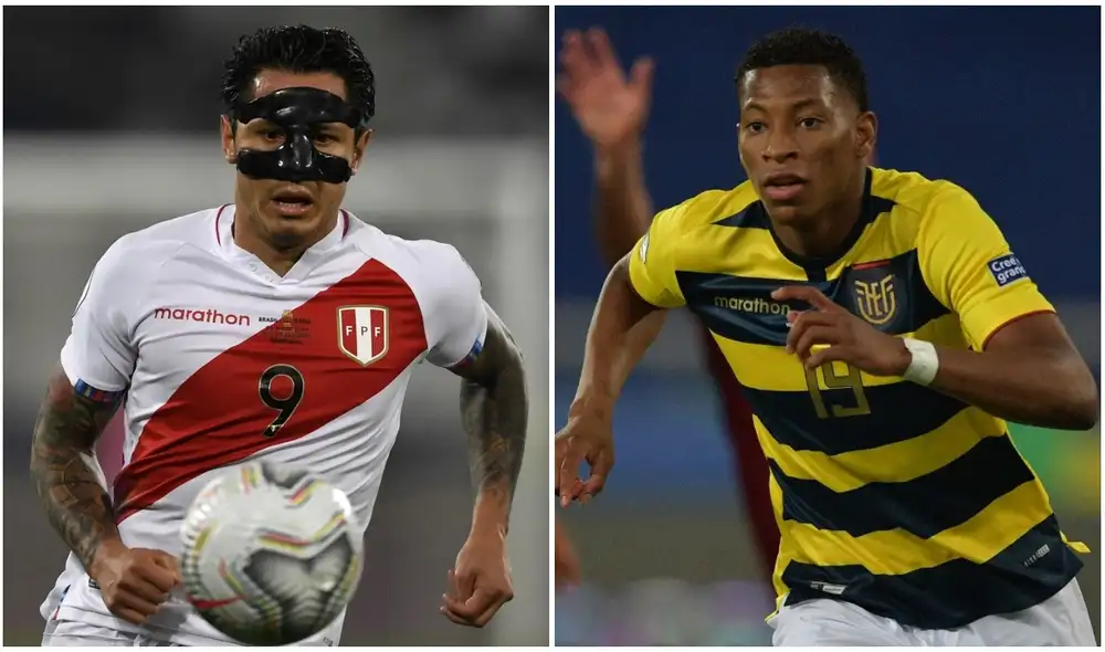 Gianluca Lapadula y Gonzalo Plata buscarán llevar peligro al área rival en el Perú vs. Ecuador. Foto: composición LR/AFP Gianluca Lapadula y Gonzalo Plata buscarán llevar peligro al área rival en el Perú vs. Ecuador. Foto: composición LR/AFP