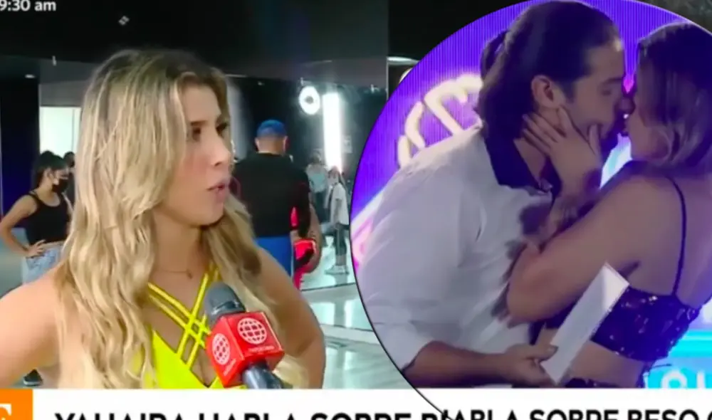 “Creo que lo grabé super rápido", dijo Yahaira Plasencia sobre el momento que protagonizó con Andrés Wiese. Foto: captura América TV