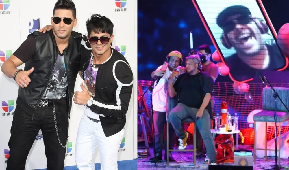 R.K.M conversa con Jorge Luna y Ricardo Mendoza, de Hablando huevadas. Foto: composición/ AFP/ captura de YouTube