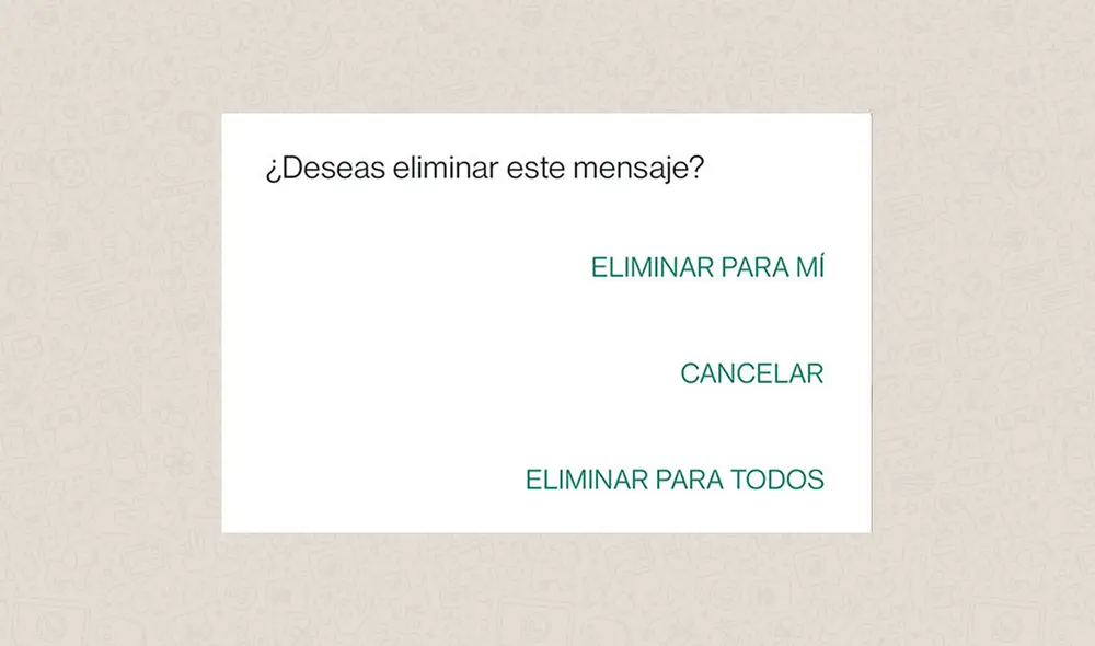En un principio, esta función de WhatsApp solo permitía borrar mensajes antes de los 7 minutos. Foto: composición/LR