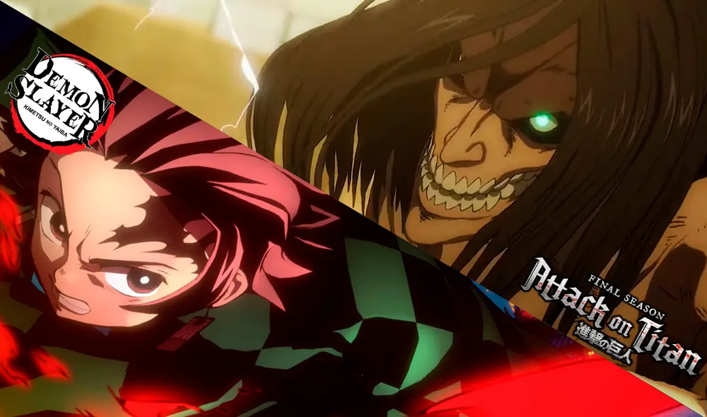 Kimetsu no Yaiba o Shingeki no Kyojin: ¿cuál será el preferido de los fanáticos?. Foto: Crunchyroll/Composición