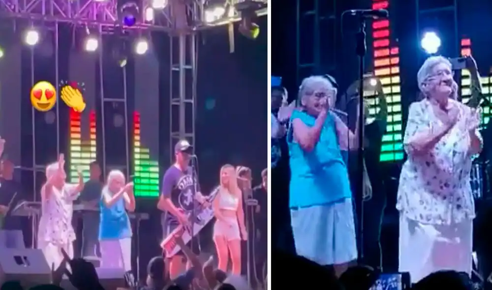 Los asistentes de una fiesta patronal se emocionaron cuando vieron que las mujeres estaban en el escenario para demostrar su talento. Foto: captura de Facebook