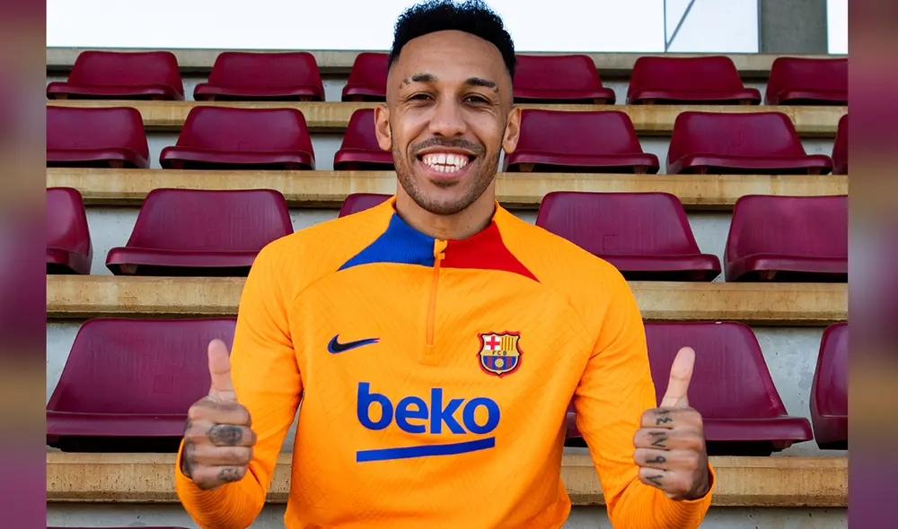 Aubameyang llega a España tras pasar 5 temporadas en el Arsenal. Foto: FC Barcelona
