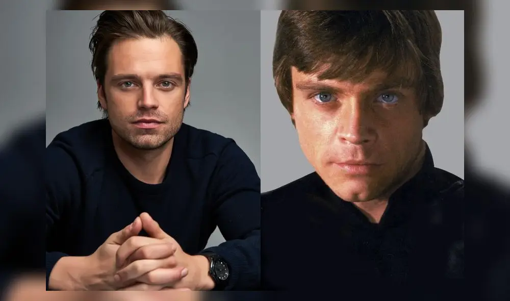 Sebastian Stan y la versión joven de Mark Hamill cuentan con un gran parecido físico. Foto: composición/Lucasfilm/Instagram