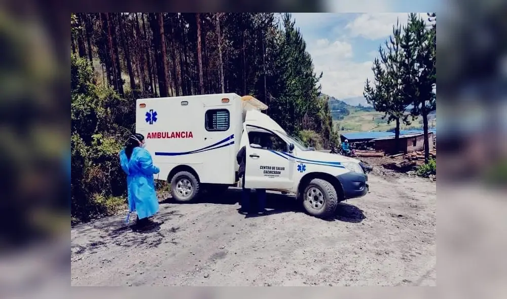 Ambulancia de Cachicadán traslado a heridos. Foto: Radar Informativo Quiruvilca