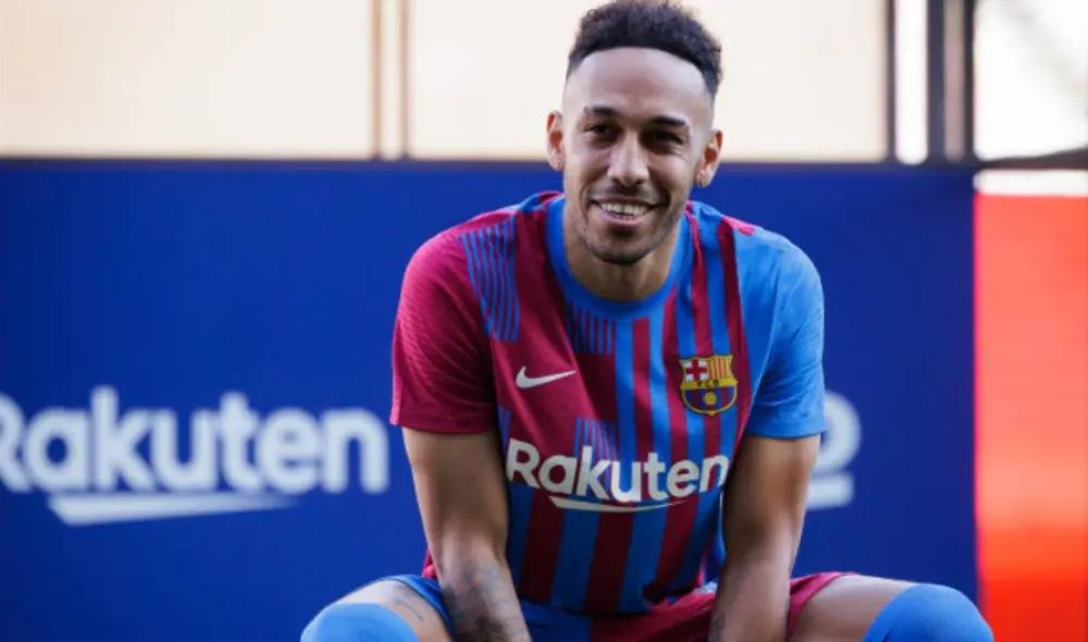 Aubameyang llegó al FC Barcelona en calidad de jugador libre. Foto: Twitter @FCBarcelona_es