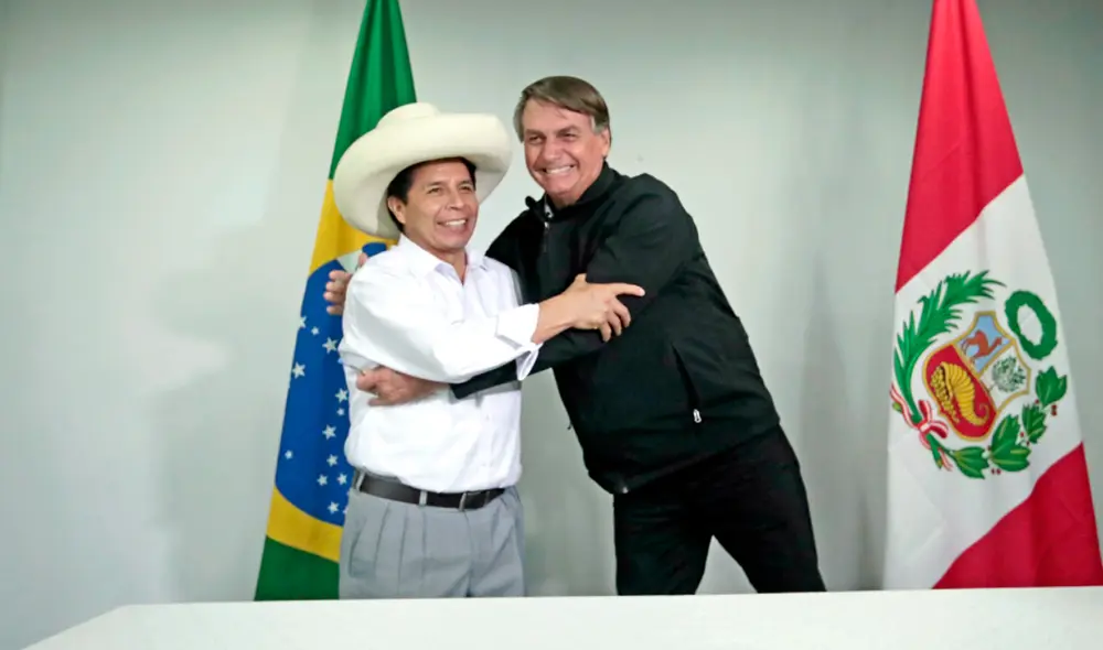 Castillo y Bolsonaro firmaron acuerdo en materia de salud. Foto: Presidencia