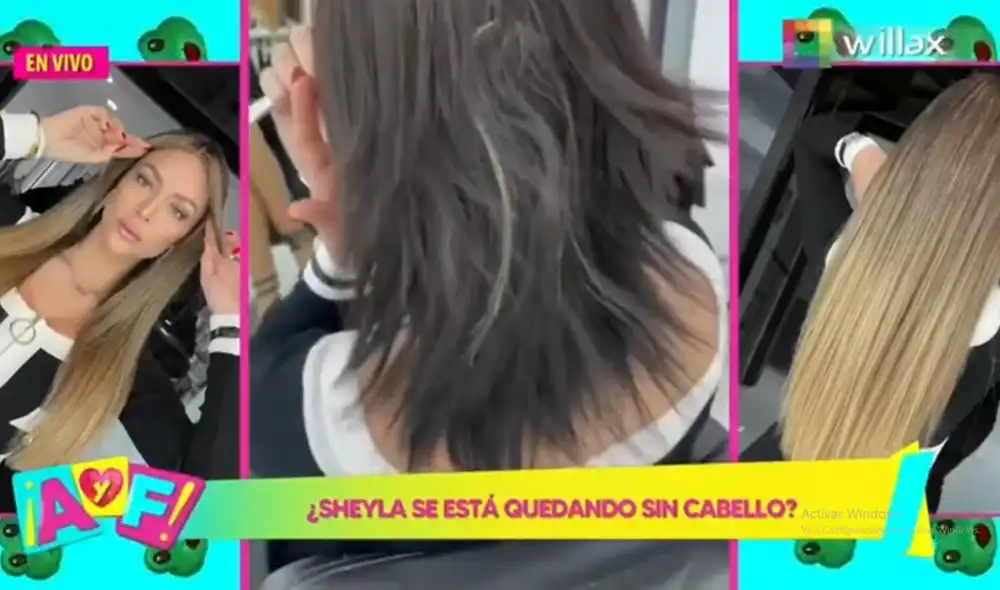 Rodrigo Gonzalez muestra a Sheyla Rojas sin extensiones. Video: Willax TV Rodrigo Gonzalez muestra a Sheyla Rojas sin extensiones. Video: Willax TV