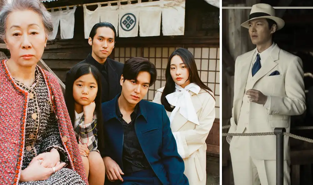 Parte del elenco de Pachinko y Lee Min Ho caracterizado como Hansu. Foto: Harper's Bazaar/Apple TV+ Parte del elenco de Pachinko y Lee Min Ho caracterizado como Hansu. Foto: Harper's Bazaar/Apple TV+