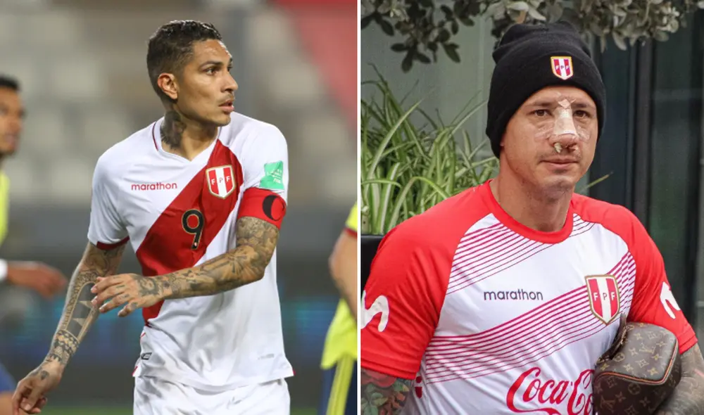 Gianluca Lapadula sufrió un duro golpe en su nariz durante el partido contra Colombia. Foto: composición/La República/difusión