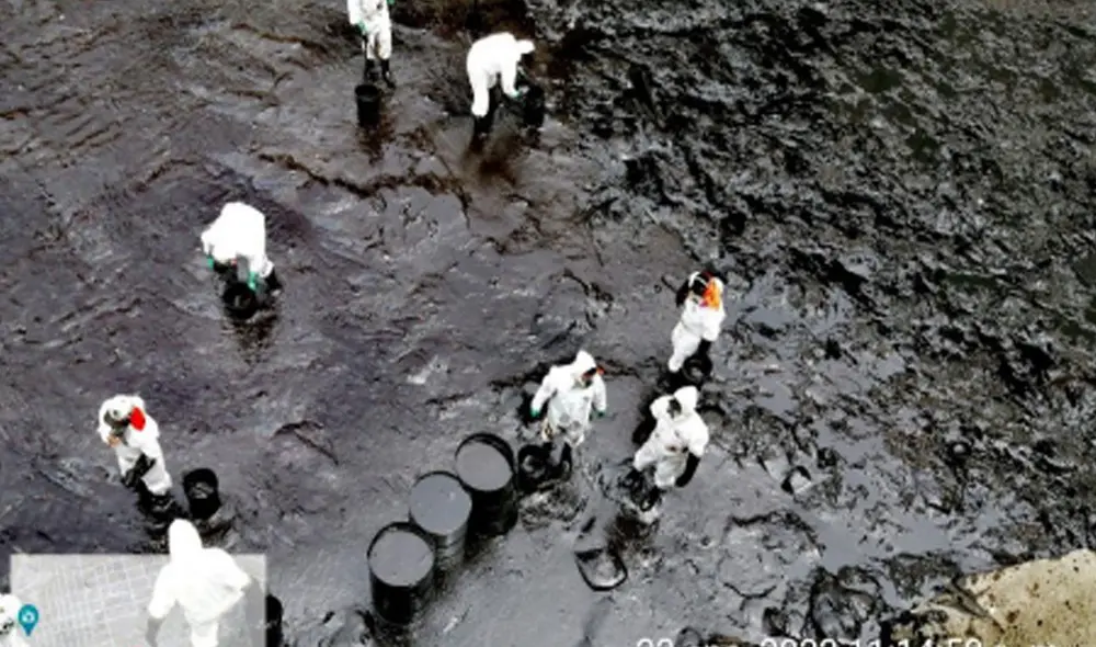 Registro fotográfico de la situación del derrame de petróleo del 22 de enero. Foto: CIP Registro fotográfico de la situación del derrame de petróleo del 22 de enero. Foto: CIP