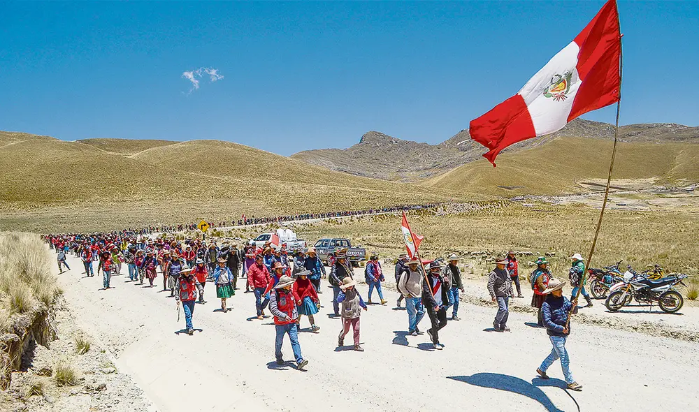 Bloqueos. A fines del año pasado se intensificaron las protestas en el Corredor Minero del Sur. Aunque se liberó la zona, queda pendiente resolver el conflicto. Foto: La República