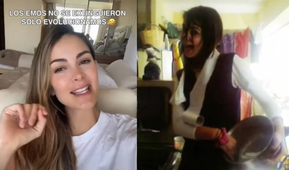 Laura Spoya revela que tuvo su etapa como emo con fotos en Tiktok. Foto: composición/ Tiktok