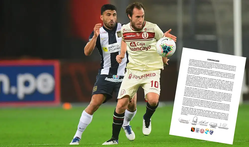 Universitario, Alianza Lima, Sporting Cristal, Melgar y Cienciano firmaron este documento. Foto: composición/Liga 1