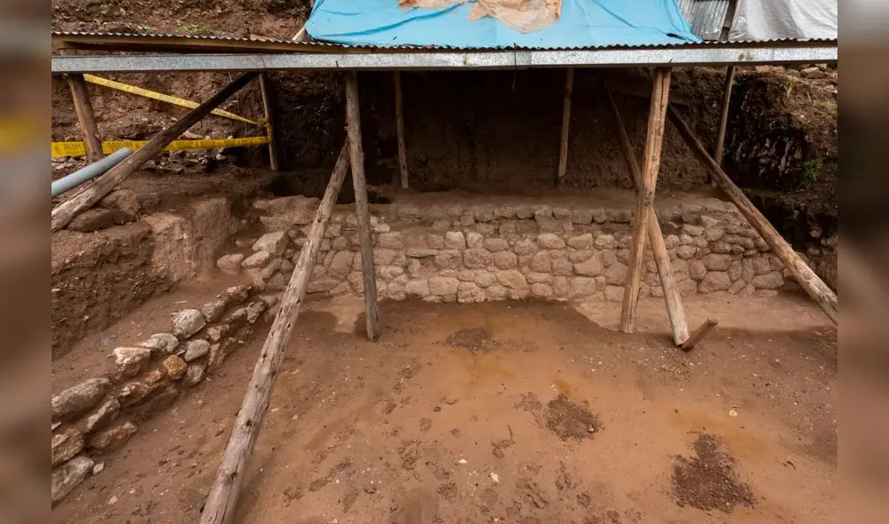El muro prehispánico es de piedra caliza. Foto: Dirección de Cultura Cusco