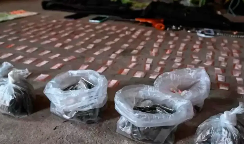 La Policía incautó alrededor de 15.000 dosis de cocaína adulterada. Foto: Ministerio de Seguridad de Buenos Aires