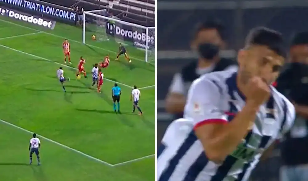 Josepmir Ballón anotó el primer gol de Alianza Lima en la temporada 2022. Foto: captura Gol Perú