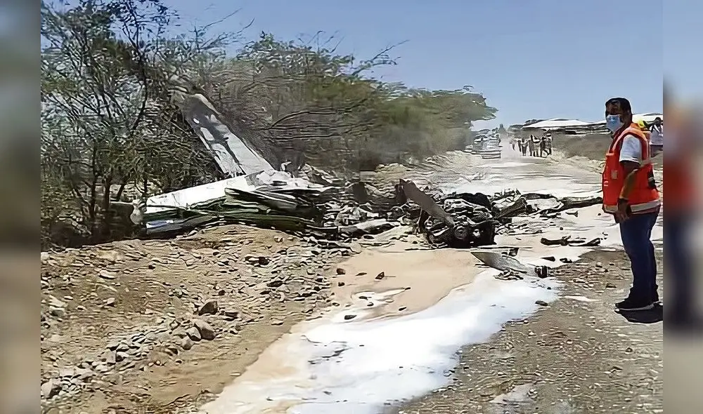 Siniestro. La nave quedó destruida tras la caída. Testigos oyeron una explosión previa. Foto: difusión