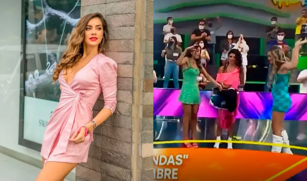 La actitud de Korina Rivadeneira ha generado diversas reacciones entre los cibernautas. Foto: composición Korina Rivadeneira/Instagram, captura América TV
