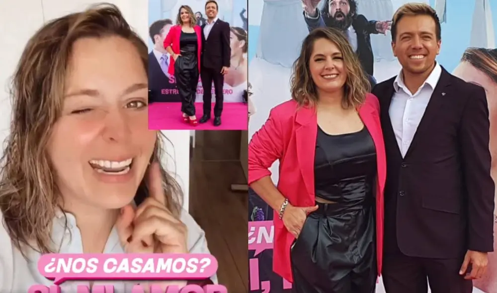 Yiddá Eslava apareció con llamativo look en el avant premier de su película ¿Nos casamos? Sí, mi amor. Foto: composición/ Instagram/ María Pía Ponce / URPI-LR