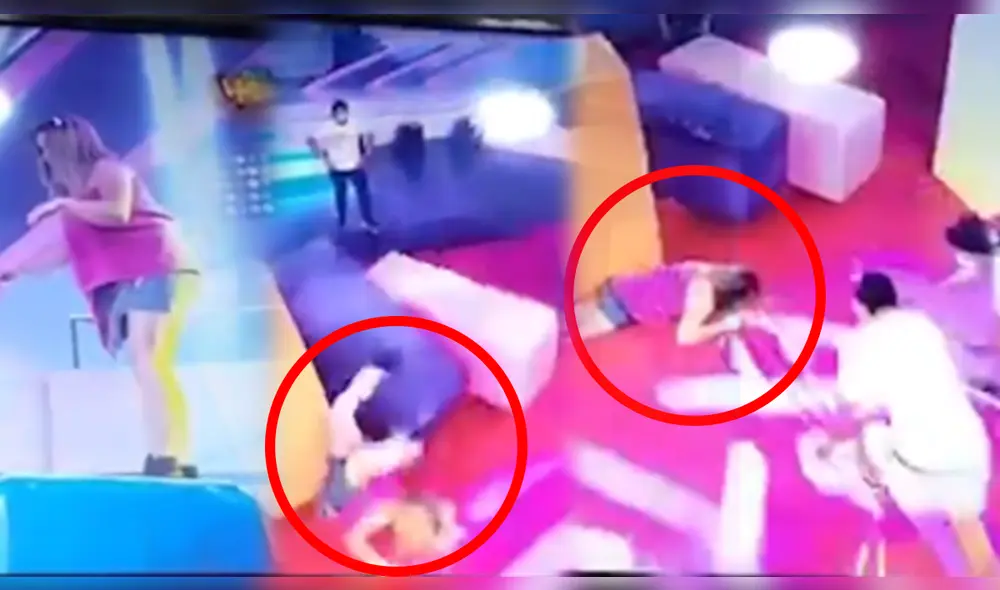 Tras la caída de la concursante, miembros de la producción acudieron a socorrerla. Foto: composición/captura Instarándula Tras la caída de la concursante, miembros de la producción acudieron a socorrerla. Foto: composición/captura Instarándula